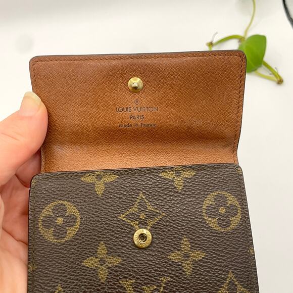 Louis Vuitton Monogram Canvas Square Elise Monogram Wallet Double Sided 0050 - Picture 10 of 16
